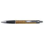 Modern Minimalistisch Zwart Goud Folie Monogram Pen (Achterkant)