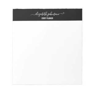 Modern minimalistisch zwart notitieblok