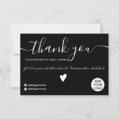 Modern minimalistisch zwart op wit, bedankt (Voorkant)