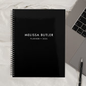 Modern minimalistisch zwart planner