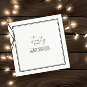 Modern Minimalistisch Zwart tekst Wit Servet