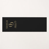 Modern minimalistisch zwart werkuiteinde yogamat (Voorkant (horizontaal))