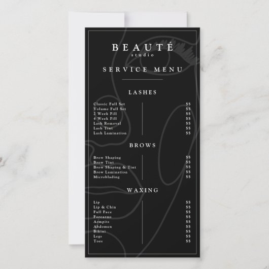 Modern Minimalistisch Zwart Wimper- en Wenkbrauw S (Voorkant)