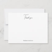 Modern minimalistisch zwart-wit bedankkaart (Voorkant)