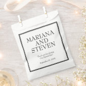 Modern minimalistisch zwart wit bedankzakje (Geknipt)