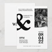 Modern minimalistisch zwart-wit kaart (Voorkant / Achterkant)