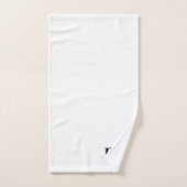 Modern minimalistisch zwart-wit monogram bad handdoek (Handdoek)