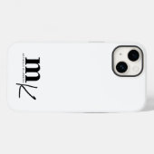 Modern minimalistisch zwart-wit monogram Case-Mate iPhone case (Achterkant (horizontaal))