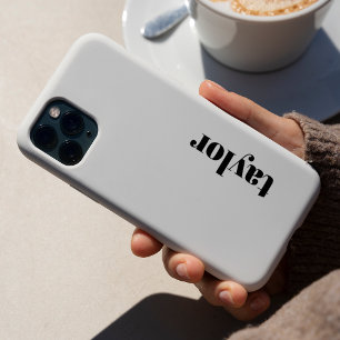 Modern minimalistisch zwart-wit op maat iPhone 15 pro hoesje