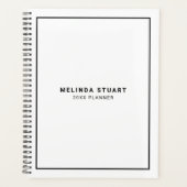 Modern minimalistisch zwart-wit planner (Voorkant)