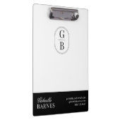 Modern minimalistisch zwart-wit vet klembord (Rechts)