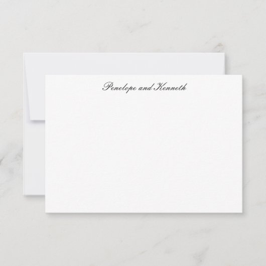 Modern minimalistisch zwart wit vormig script bedankkaart (Voorkant)
