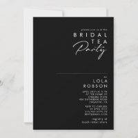 Modern minimalistisch | Zwarte Bridal Tea Party