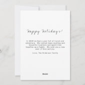 Modern Minimalistische 6 Foto Collage Jaaroverzich Feestdagenkaart (Achterkant)