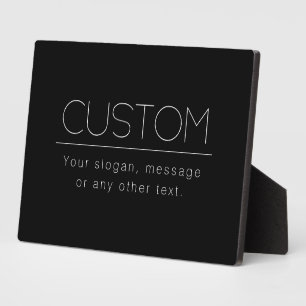 Modern Minimalistische Bewerkbare Tekst   Zwart &  Fotoplaat