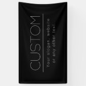 Modern Minimalistische Bewerkbare Tekst | Zwart &  Spandoek (Verticaal)