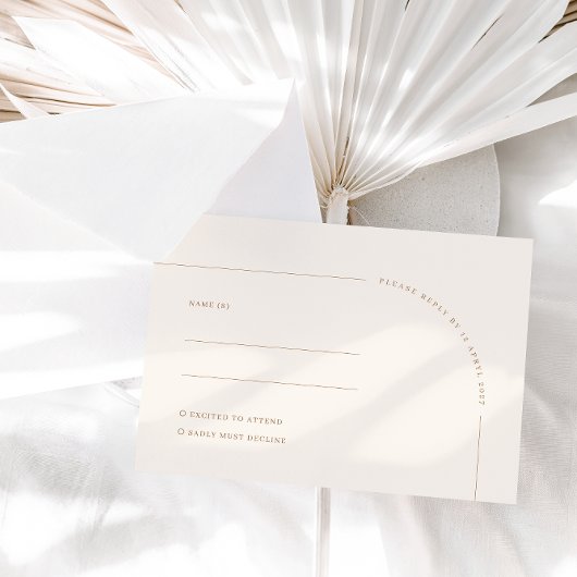 Modern minimalistische Boho Arch RSVP-kaart RSVP Kaartje
