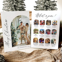 Modern Minimalistische Boog Foto Prettig Kerstfees