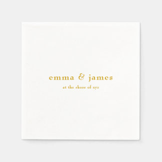 Modern minimalistische bruiloft Napkins Servet