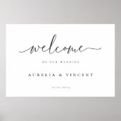 Modern minimalistische bruiloft welkom poster (Voorkant)