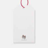 Modern minimalistische feestdag met feestdag cadeaulabel (Achterkant)