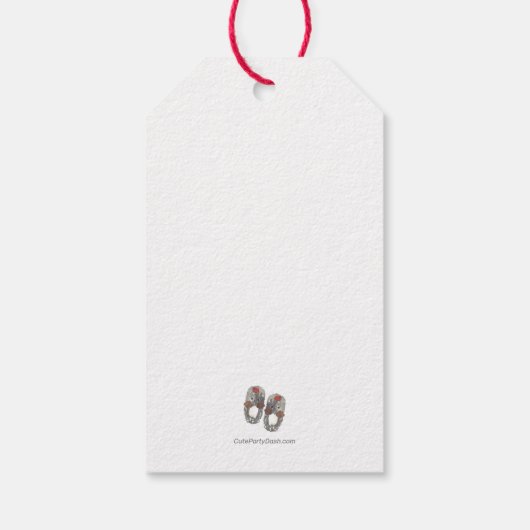 Modern minimalistische feestdag met feestdag cadeaulabel (Achterkant)