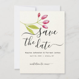 Modern minimalistische Floral Wedding bespaart dat Kaart