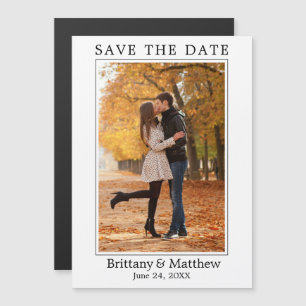 Modern minimalistische foto Magnetic Save the Date