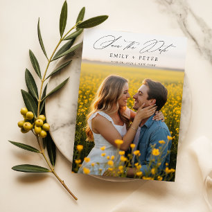 Modern Minimalistische Foto Save the Date Kaart