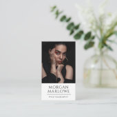 Modern minimalistische fotograaf visitekaartje (Staand voorkant)