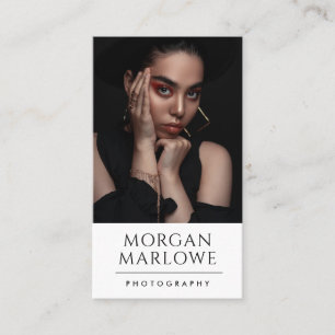 Modern minimalistische fotograaf visitekaartje