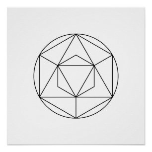 Modern minimalistische Geometrie Abstract Perfect Poster
