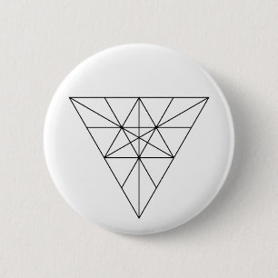 Modern minimalistische Geometrie Abstract Ronde Button 5,7 Cm