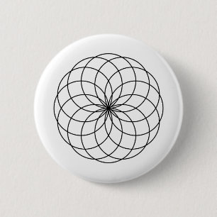 Modern minimalistische Geometrie Abstract Ronde Button 5,7 Cm
