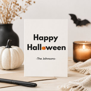 Modern Minimalistische Halloween – Persoonlijk Briefkaart