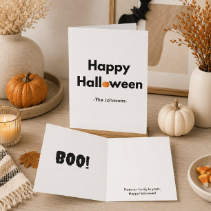 Modern Minimalistische Halloween - Persoonlijk Kaart