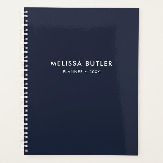 Modern minimalistische marineblauw Planner (Voorkant)