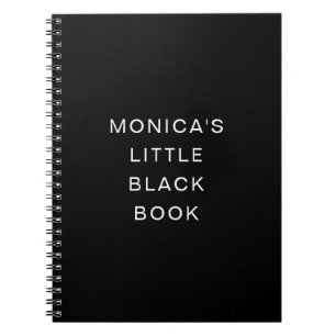 Modern Minimalistische Naam Klein Zwart Notitieboek