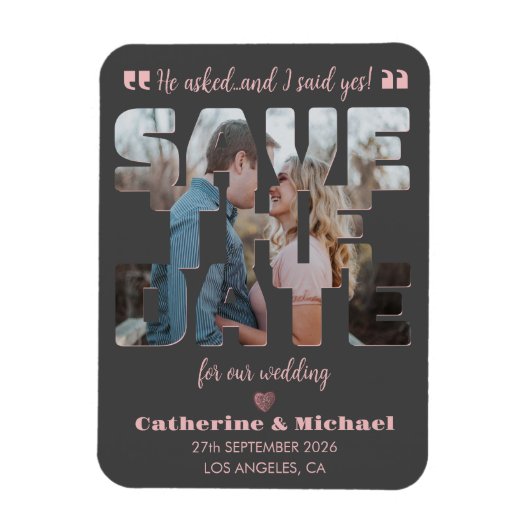 Modern minimalistische stijlvolle foto van typogra magneet (Verticaal)