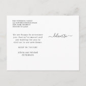 Modern minimalistische verhuizing naar nieuw huis aankondigingskaart (Achterkant)