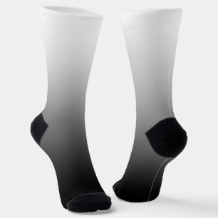 Modern Minimalistische Witte Zwarte Gradiënt Sokken