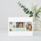 Modern Mint Collage Foto Pap Beste Gift Briefkaart (Staand voorkant)