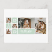 Modern Mint Collage Foto Pap Beste Gift Briefkaart (Voorkant)