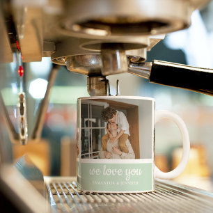 Modern Mint Collage Foto Pap Beste Gift Extra Grote Beker