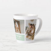 Modern Mint Collage Foto Pap Beste Gift Latte Mok (Rechterhoek)