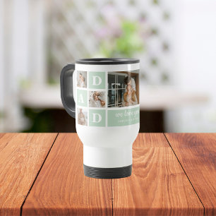 Modern Mint Collage Foto Pap Beste Gift Reisbeker
