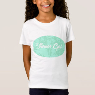 Modern Mint Damask Wedding Customize T-shirt
