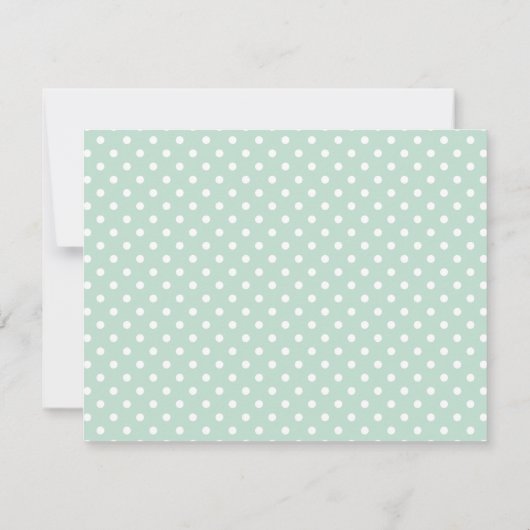 Modern Mint en Gray Elephant Baby shower Notitiekaartje (Achterkant)