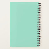 Modern Mint Green Custom Name Minimalist Notitieboek (Achterkant)