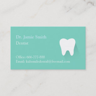 Modern Mint Green Dental Visitekaartjes